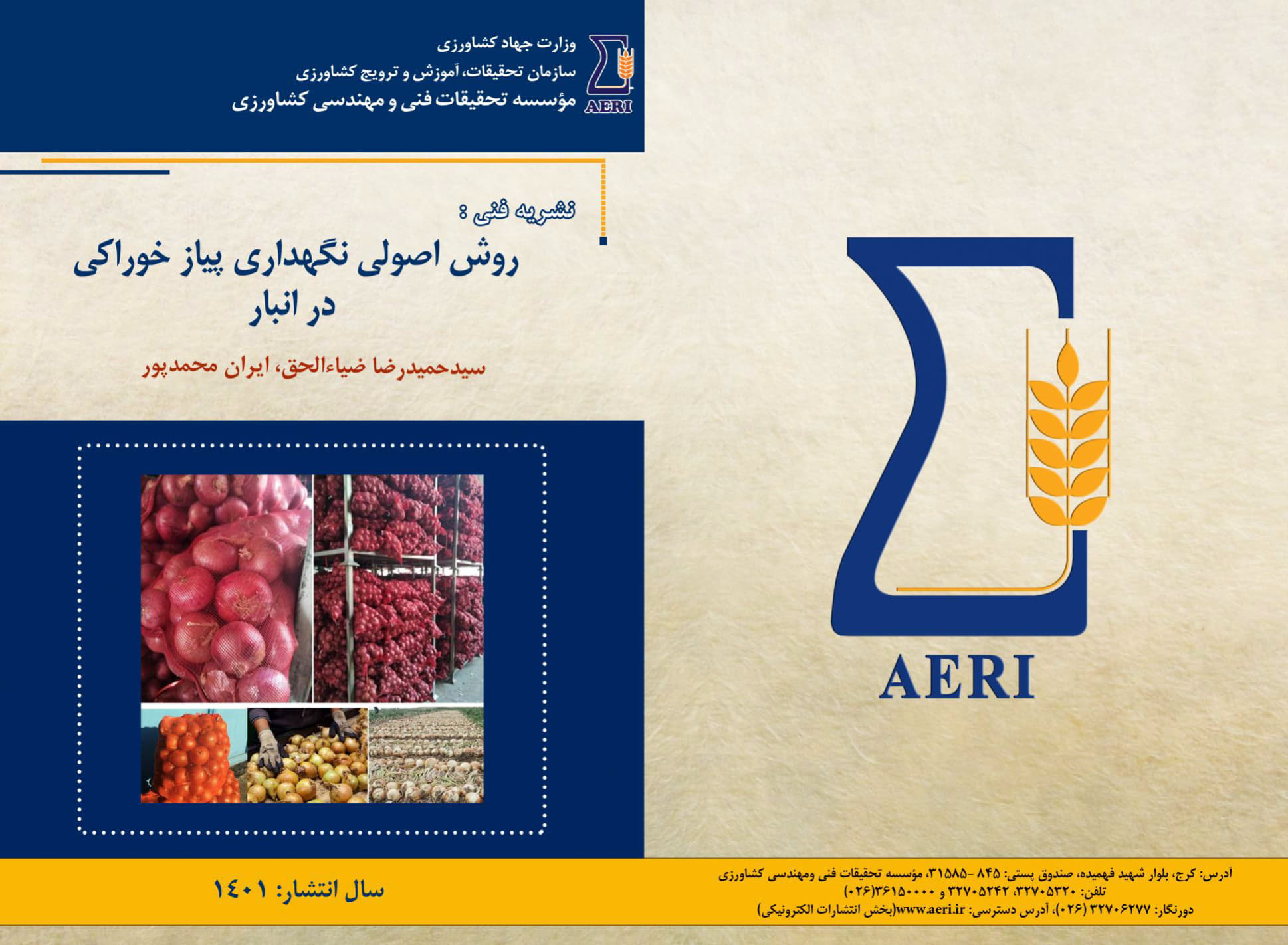 روش اصولی نگه‌داری پیاز خوراکی در انبار