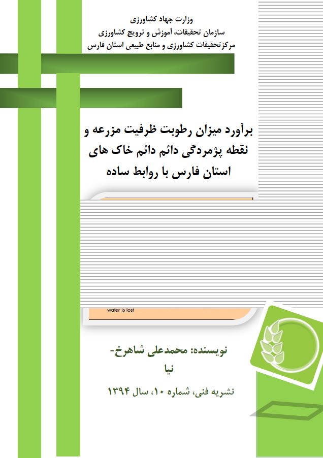 برآورد میزان رطوبت و نقطه پژمردگی خاک