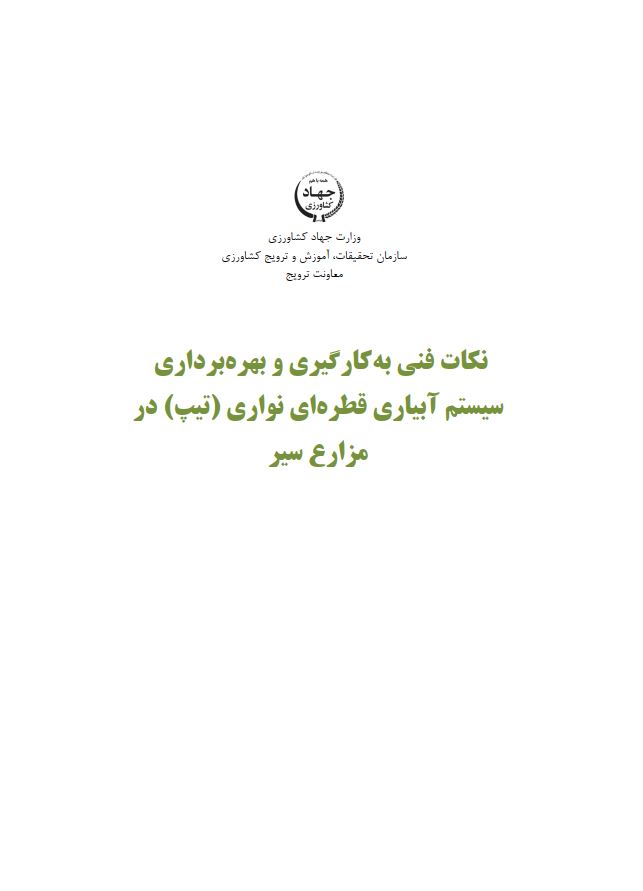 آبیاری قطره‌ای نواری در مزارع سیر