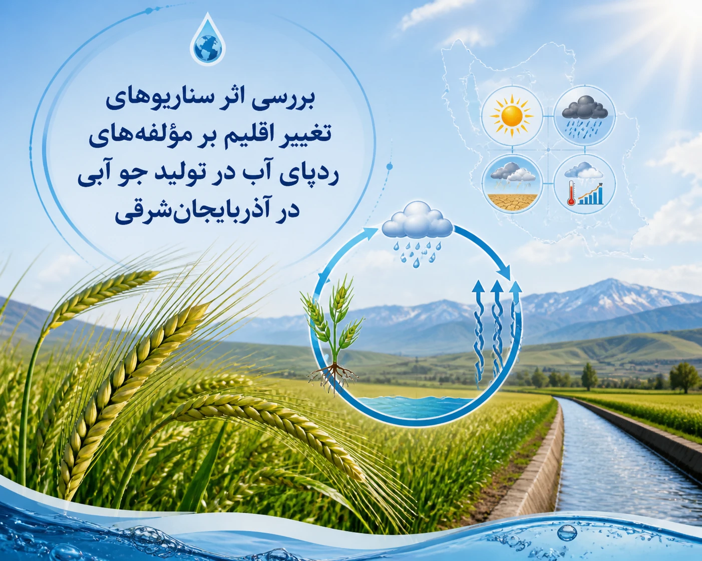 بررسی اثر سناريوهای تغيير اقليم بر مؤلفه‌های ردپای آب در توليد جو آبی در آذربايجان‌شرقی